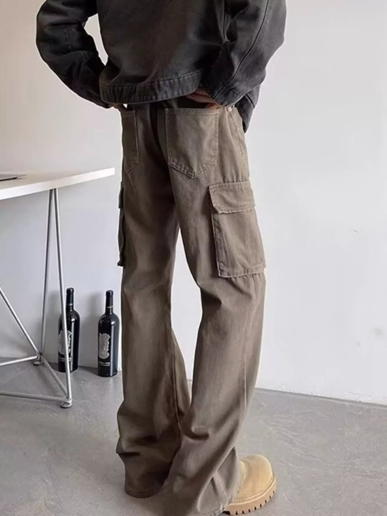 Men's Plus Size Vintage Washed Cargo Pants The Nichole Collection