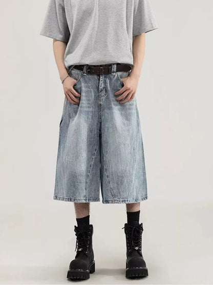 Men's Wide Leg Capri Jeans | The Nichole Collection