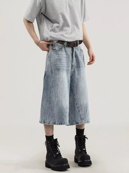 Men's Wide Leg Capri Jeans | The Nichole Collection