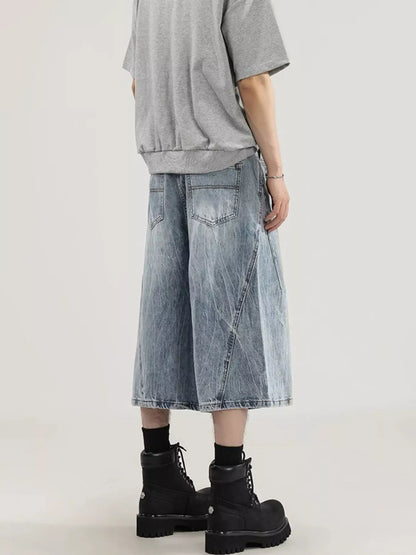 Men's Wide Leg Capri Jeans | The Nichole Collection
