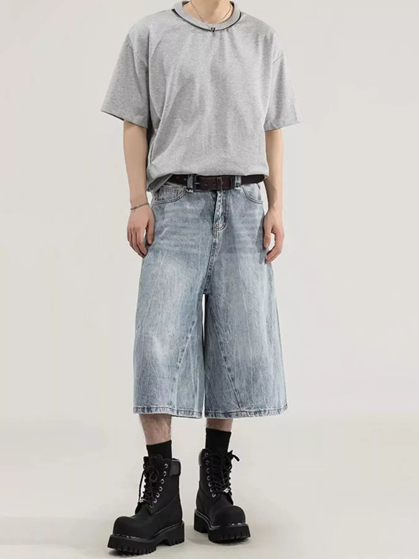 Men's Wide Leg Capri Jeans | The Nichole Collection