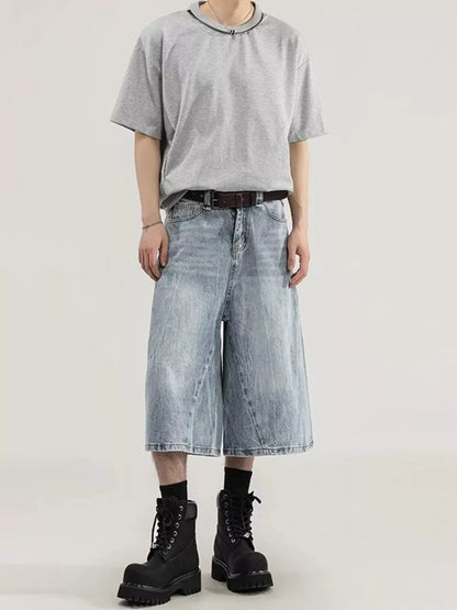 Men's Wide Leg Capri Jeans | The Nichole Collection