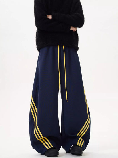 Men's Wide Leg Striped Track Pants | The Nichole Collection