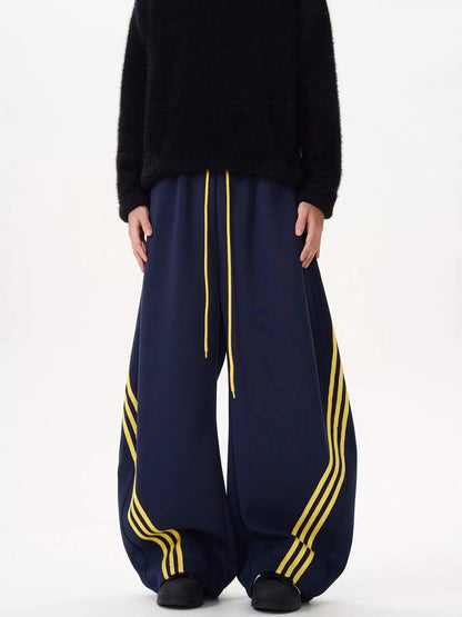 Men's Wide Leg Striped Track Pants | The Nichole Collection