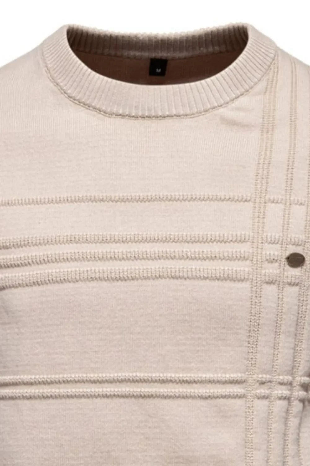 Men's Round Neck Striped Sweater The Nichole Collection