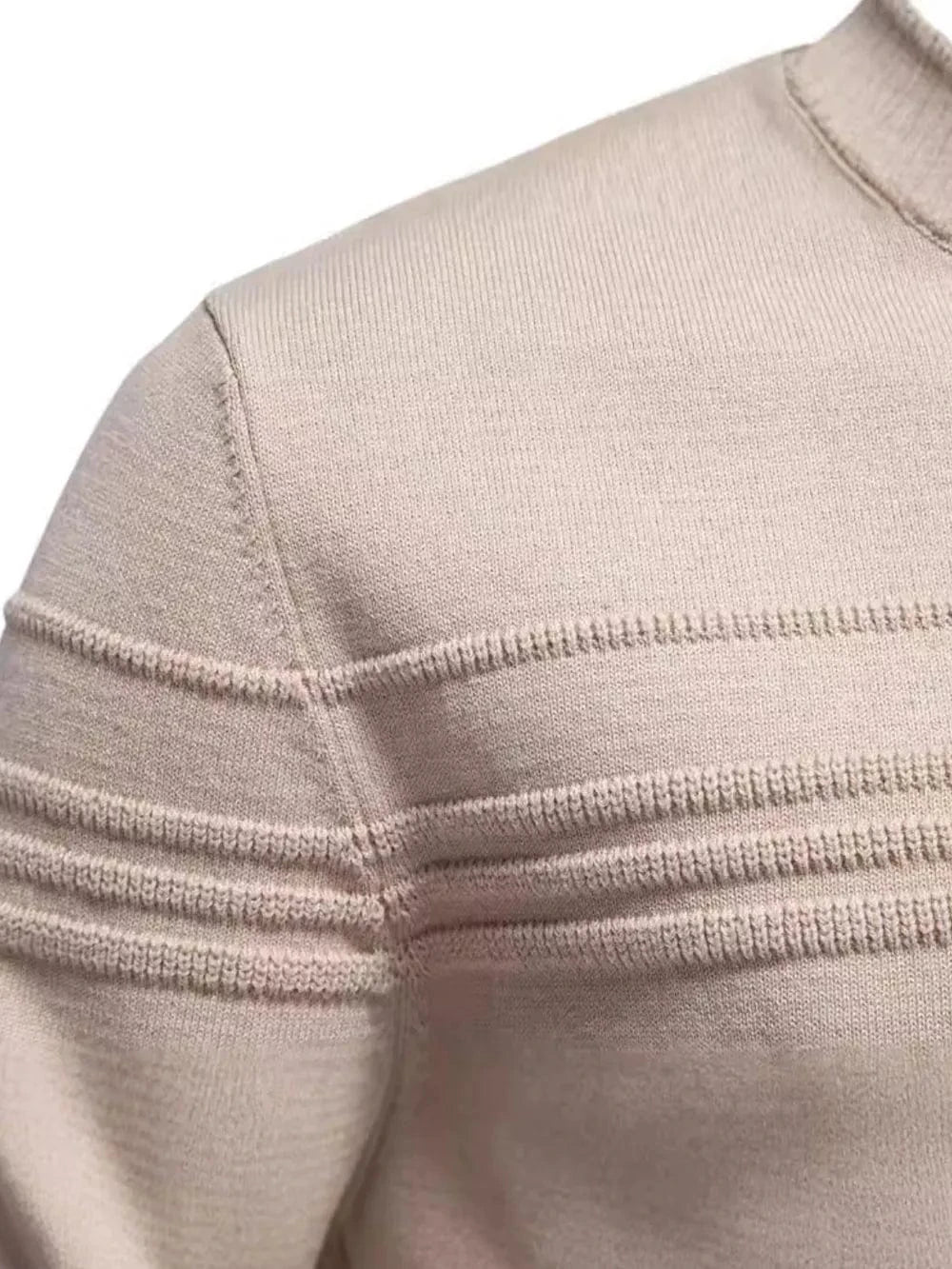 Men's Round Neck Striped Sweater The Nichole Collection