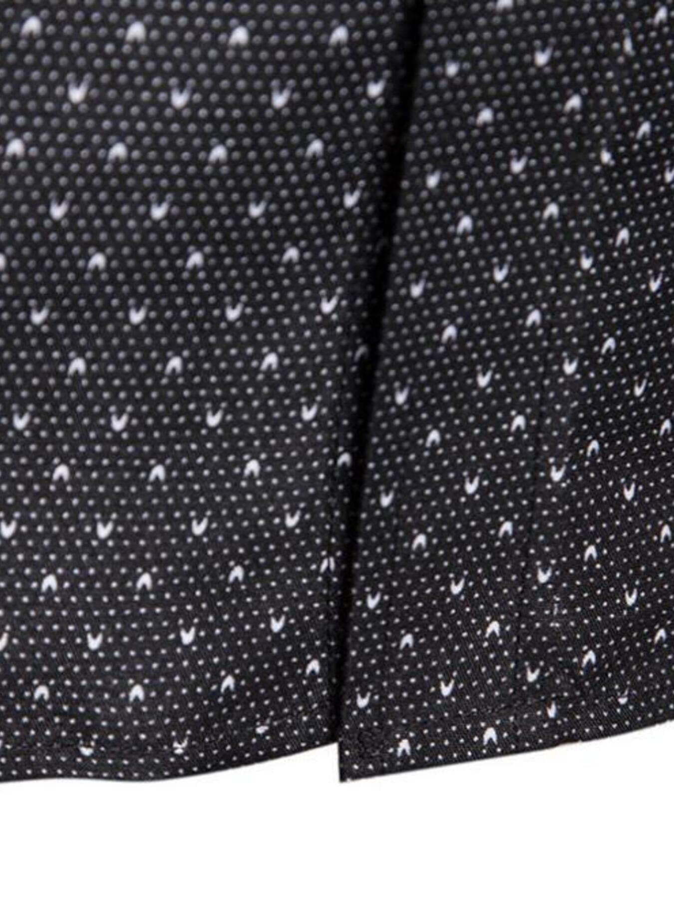 Men's Slim Fit Dotted Pattern Long Sleeve Shirt | The Nichole Collection