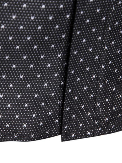 Men's Slim Fit Dotted Pattern Long Sleeve Shirt | The Nichole Collection