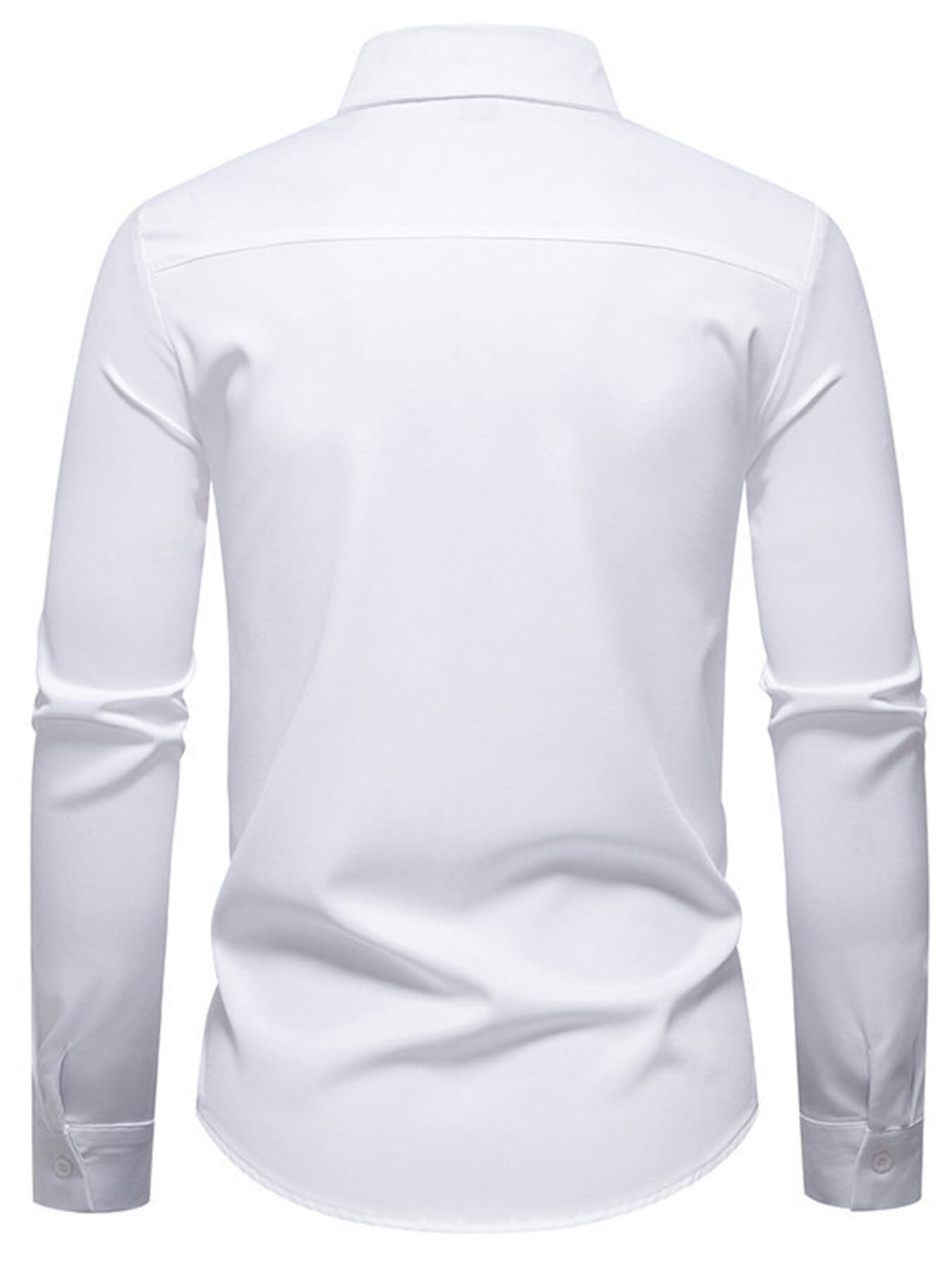 Men's Slim Fit Ruched Long Sleeve Shirt | The Nichole Collection