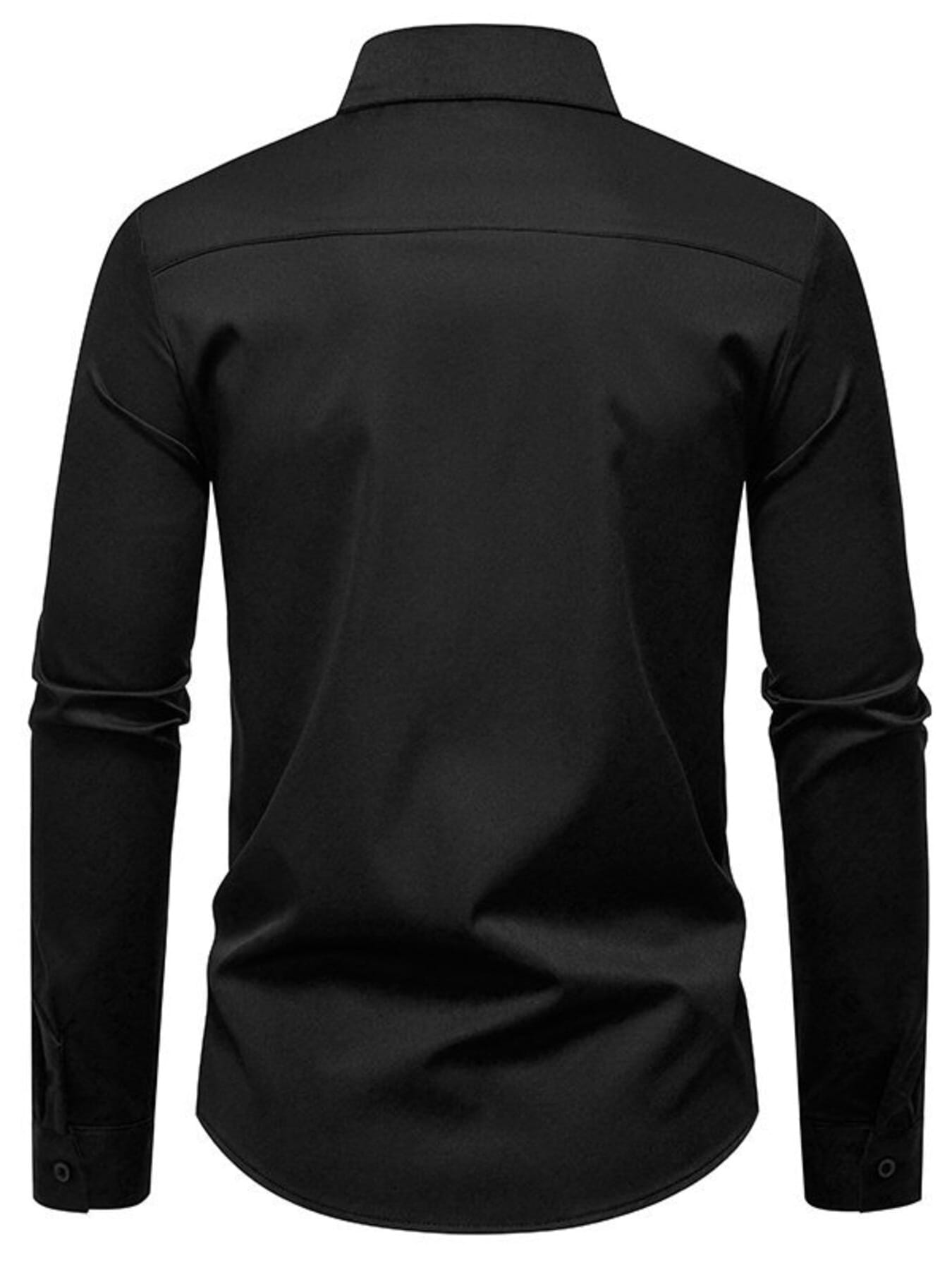 Men's Slim Fit Ruched Long Sleeve Shirt | The Nichole Collection