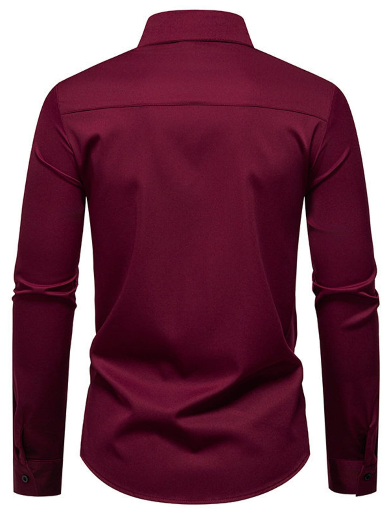 Men's Slim Fit Ruched Long Sleeve Shirt | The Nichole Collection