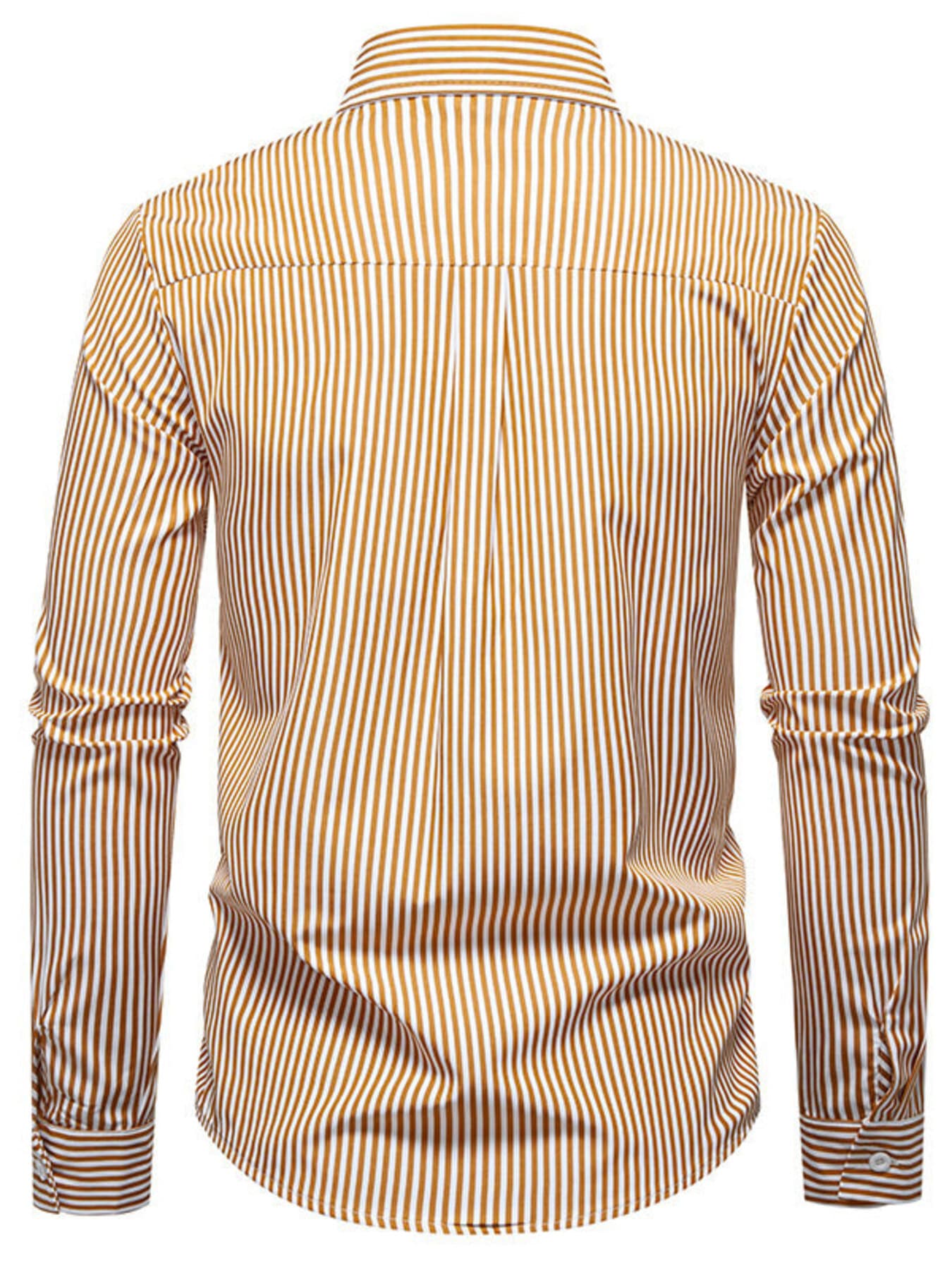 Men's Striped Woven Pattern Long Sleeve Shirt | The Nichole Collection