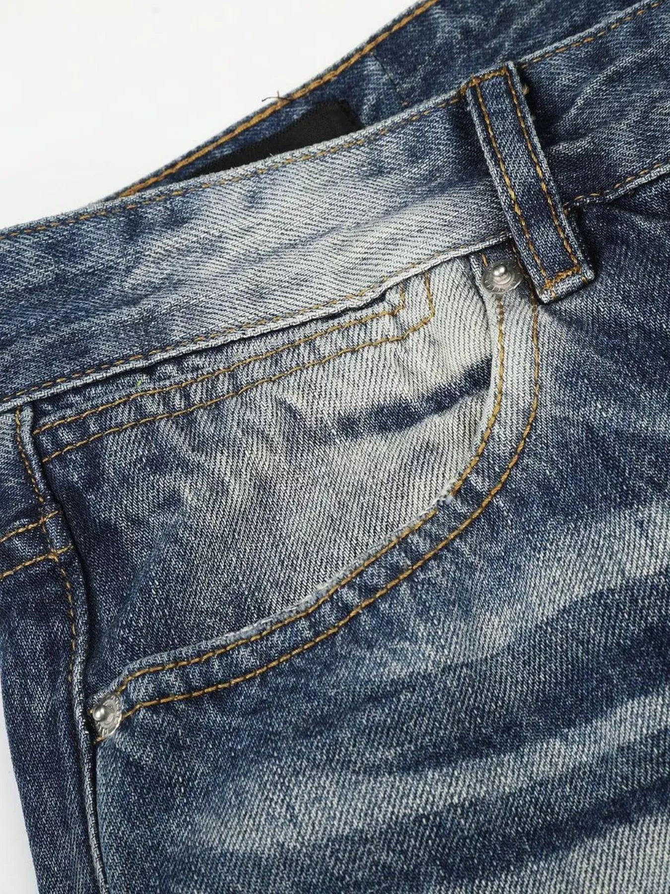 Men's Studded Washed Bootcut Jeans | The Nichole Collection