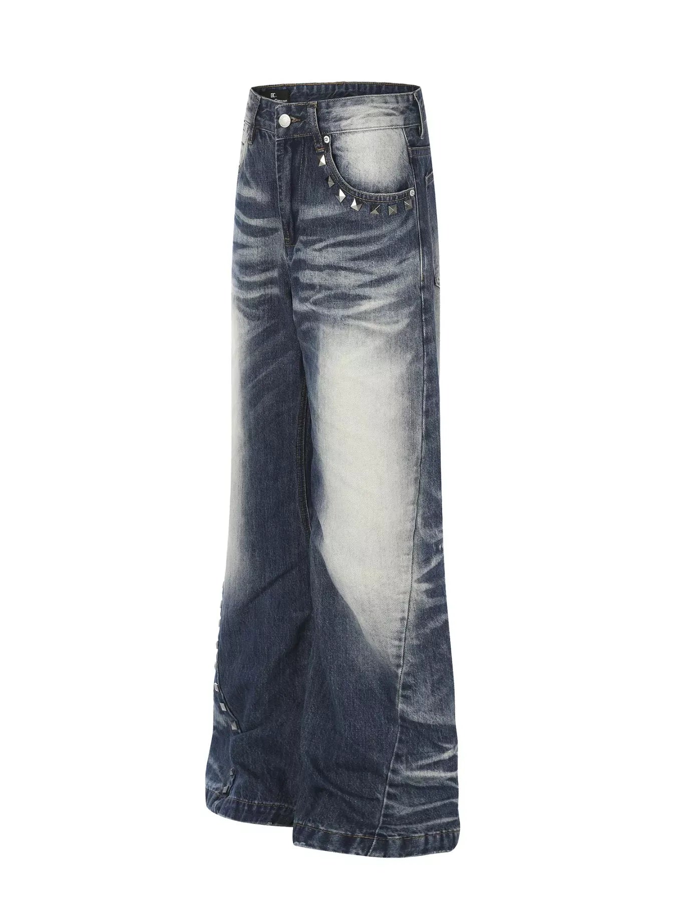 Men's Studded Washed Bootcut Jeans | The Nichole Collection