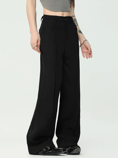Men’s Wide-Leg Belted Pants with Pockets – Effortless Modern Tailoring Dress Pants The Nichole Collection