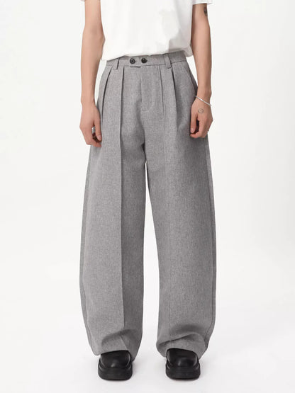 Men's Wide-Leg Pleated Pants | The Nichole Collection