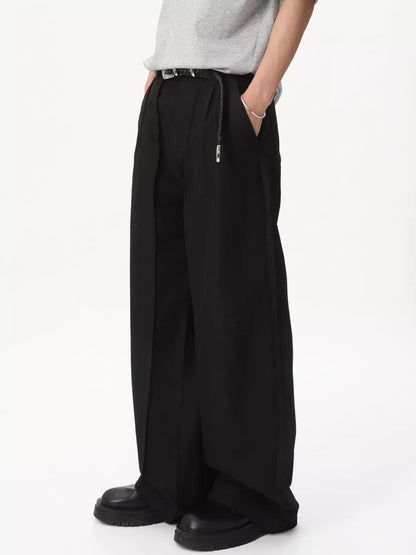 Men's Wide-Leg Pleated Pants | The Nichole Collection