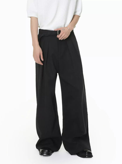 Men's Wide Leg Pleated Pants | The Nichole Collection