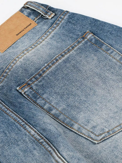 Men's Wide Leg Vintage Wash Jeans | The Nichole Collection