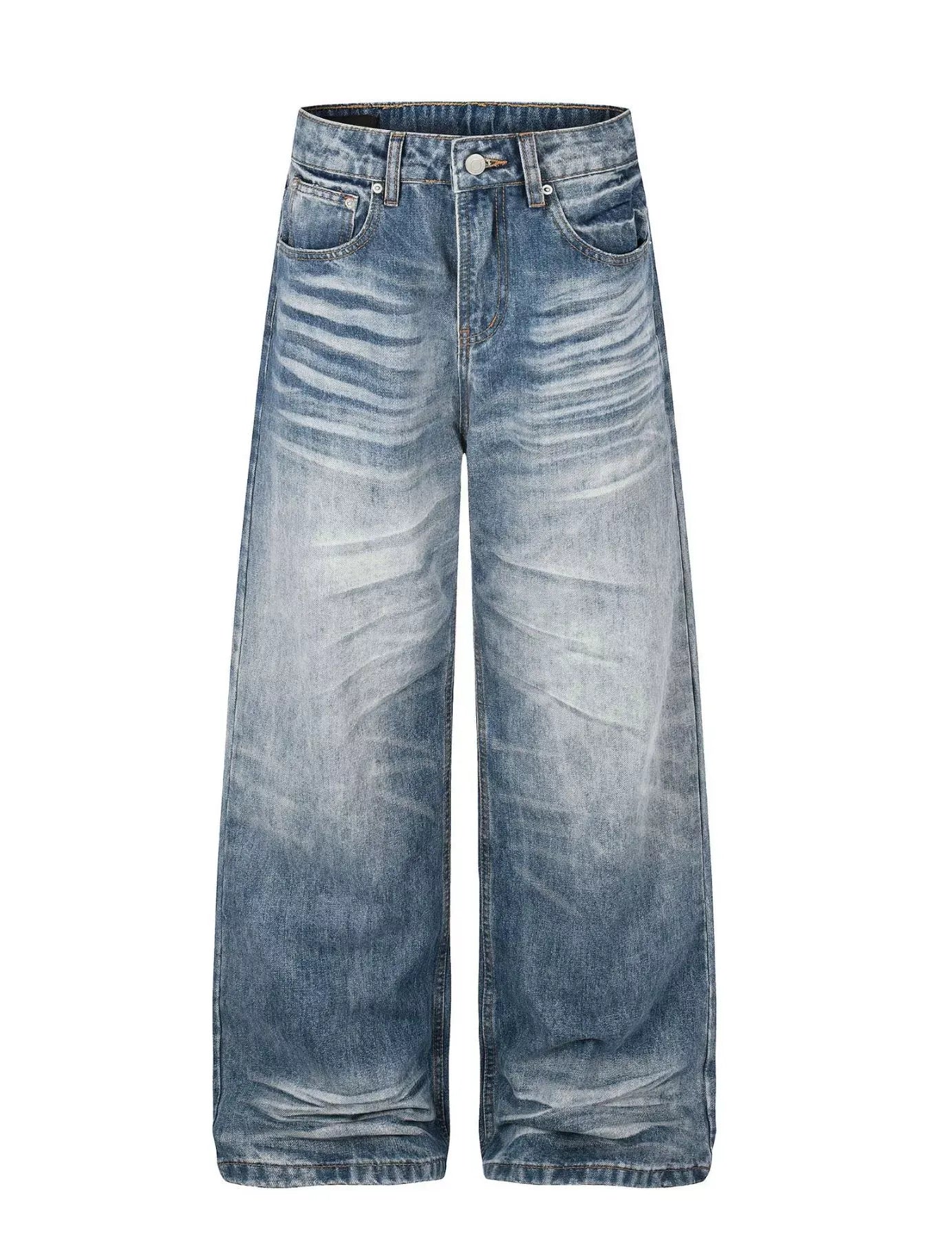 Men's Wide Leg Vintage Wash Jeans | The Nichole Collection
