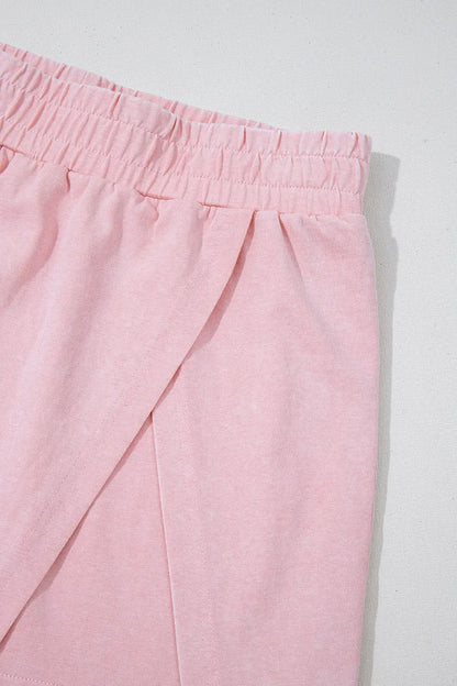 Mineral Wash Cotton Tank Top and Slit Skort Set The Nichole Collection