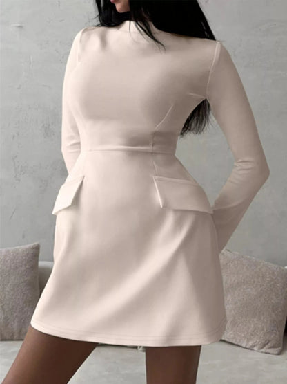 Mock Neck Long Sleeve Bodycon Dress Dresses The Nichole Collection