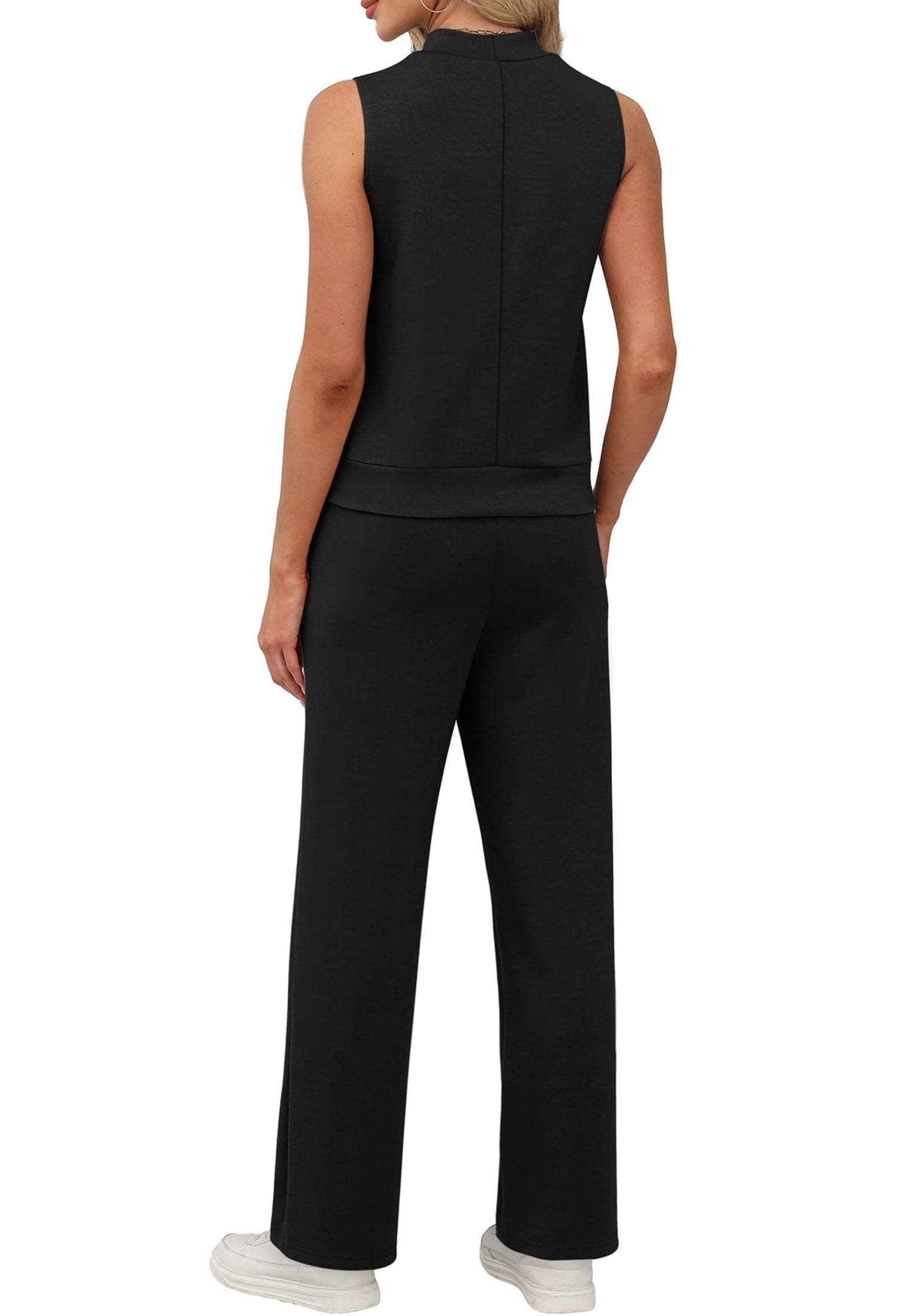 Mock Neck Wide Leg Lounge Set – Effortless Travel Outfit for Women The Nichole Collection