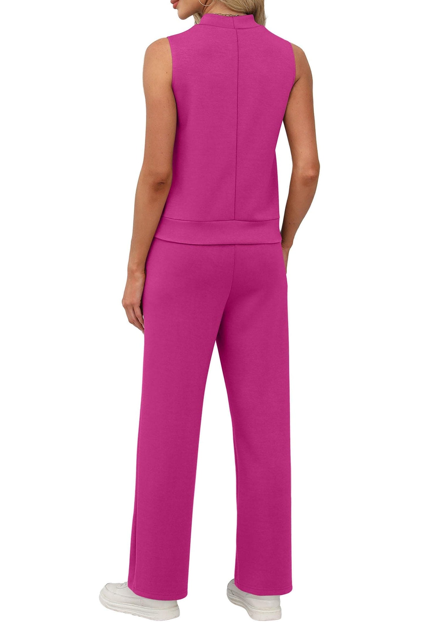Mock Neck Wide Leg Lounge Set – Effortless Travel Outfit for Women The Nichole Collection