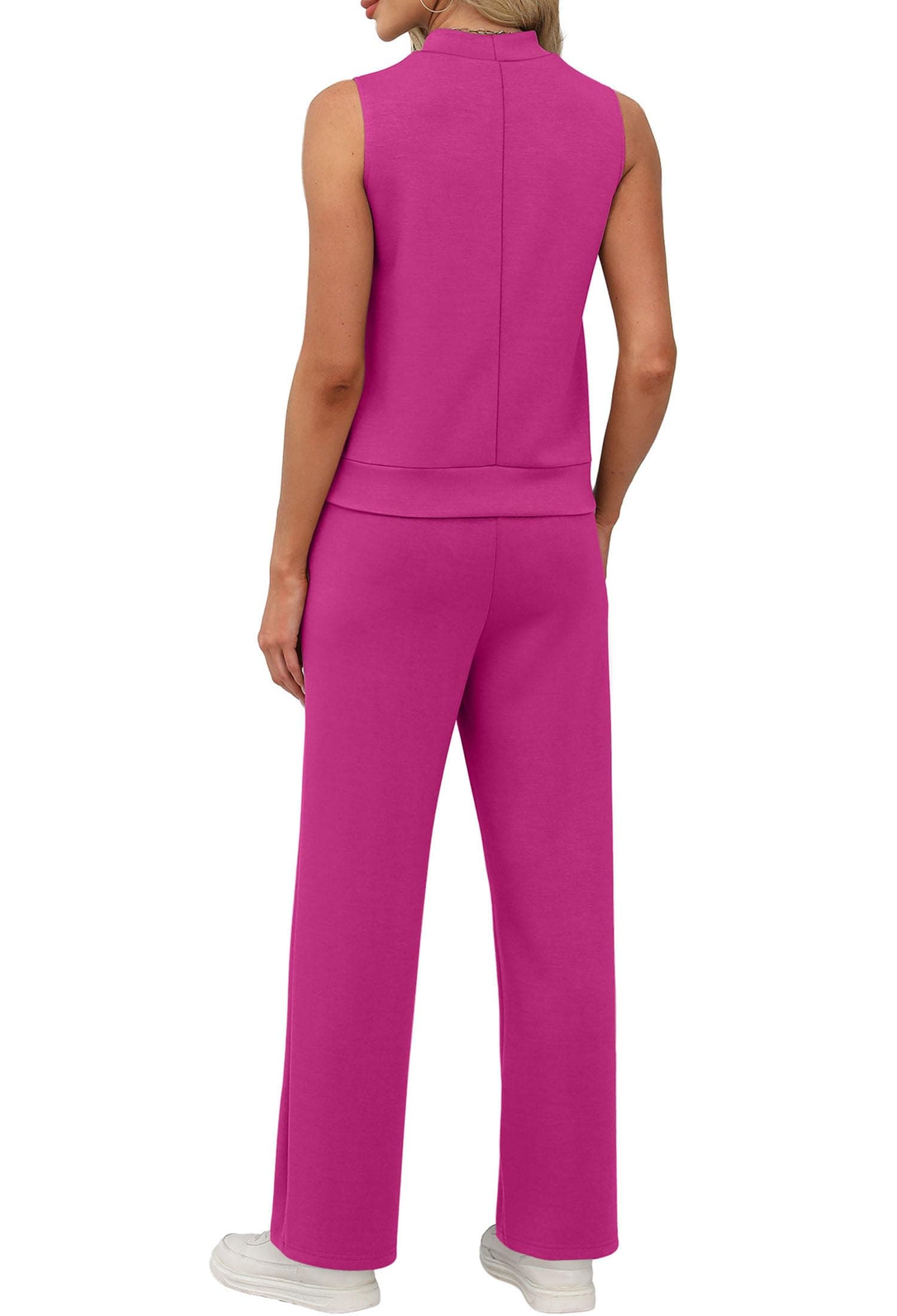 Mock Neck Wide Leg Lounge Set – Effortless Travel Outfit for Women The Nichole Collection
