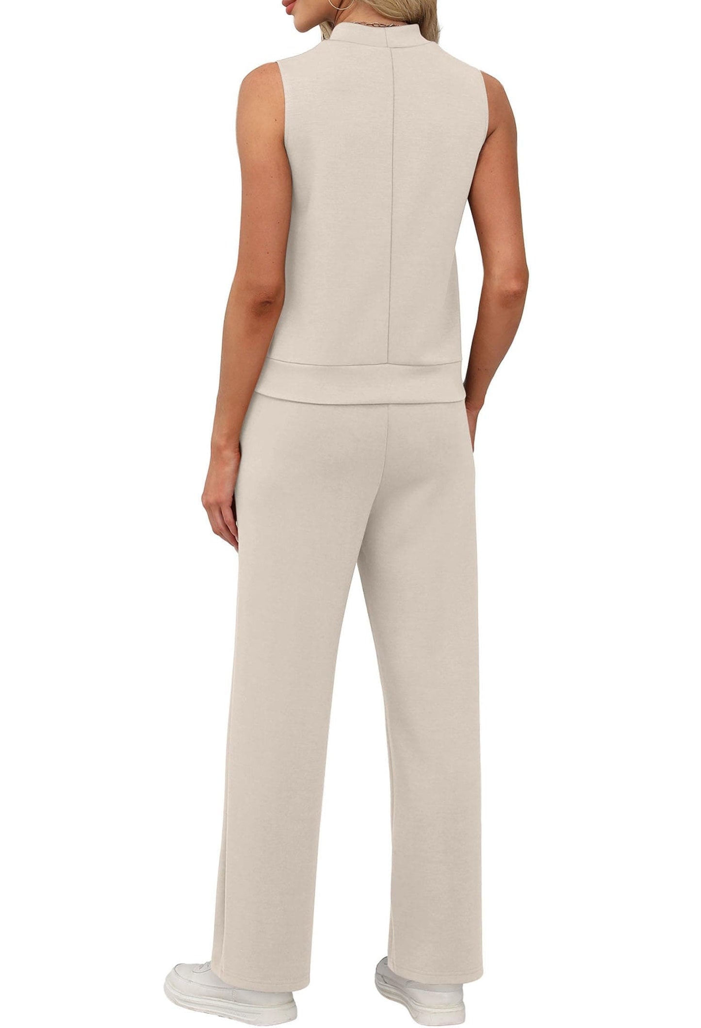 Mock Neck Wide Leg Lounge Set – Effortless Travel Outfit for Women The Nichole Collection
