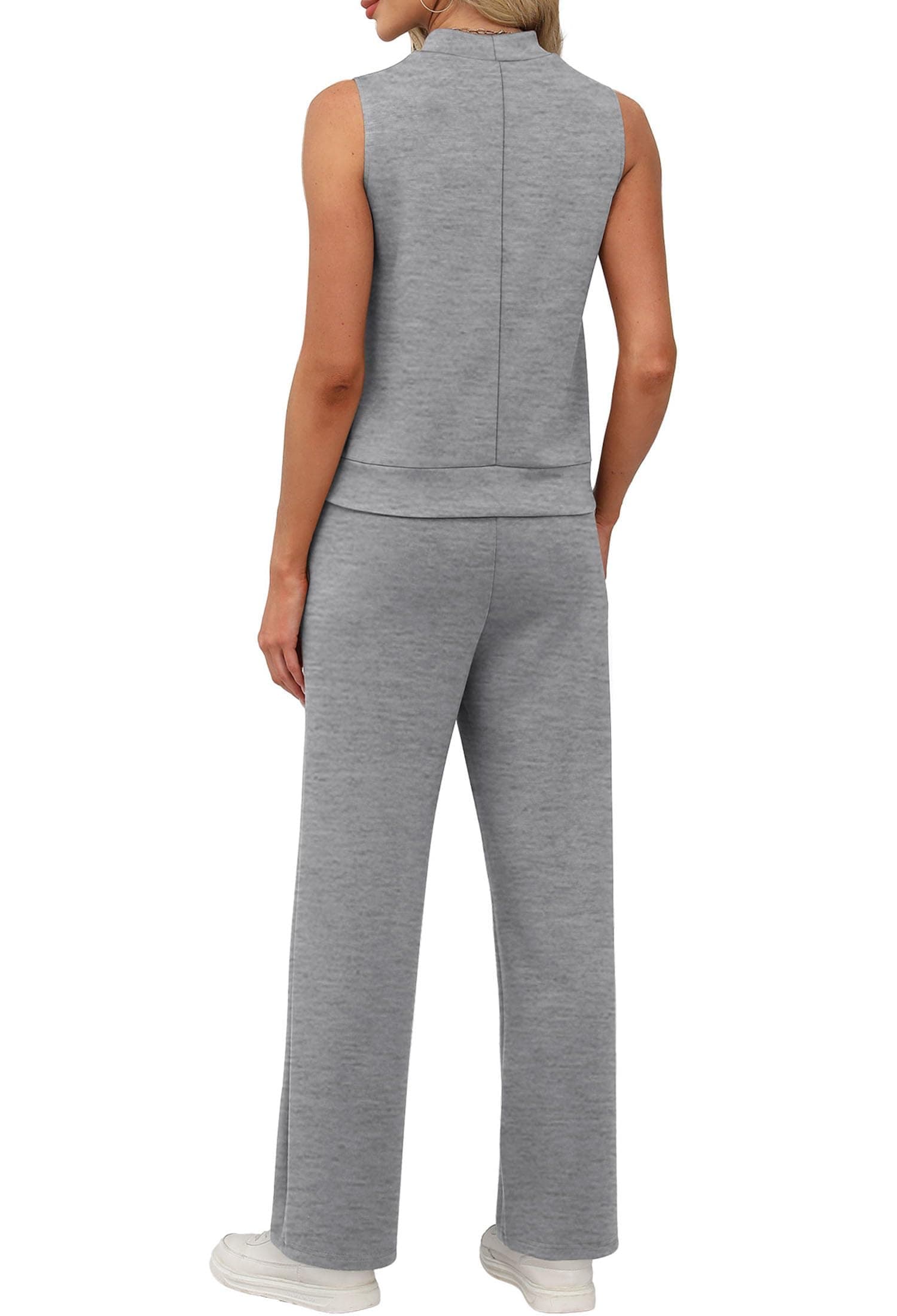 Mock Neck Wide Leg Lounge Set – Effortless Travel Outfit for Women The Nichole Collection
