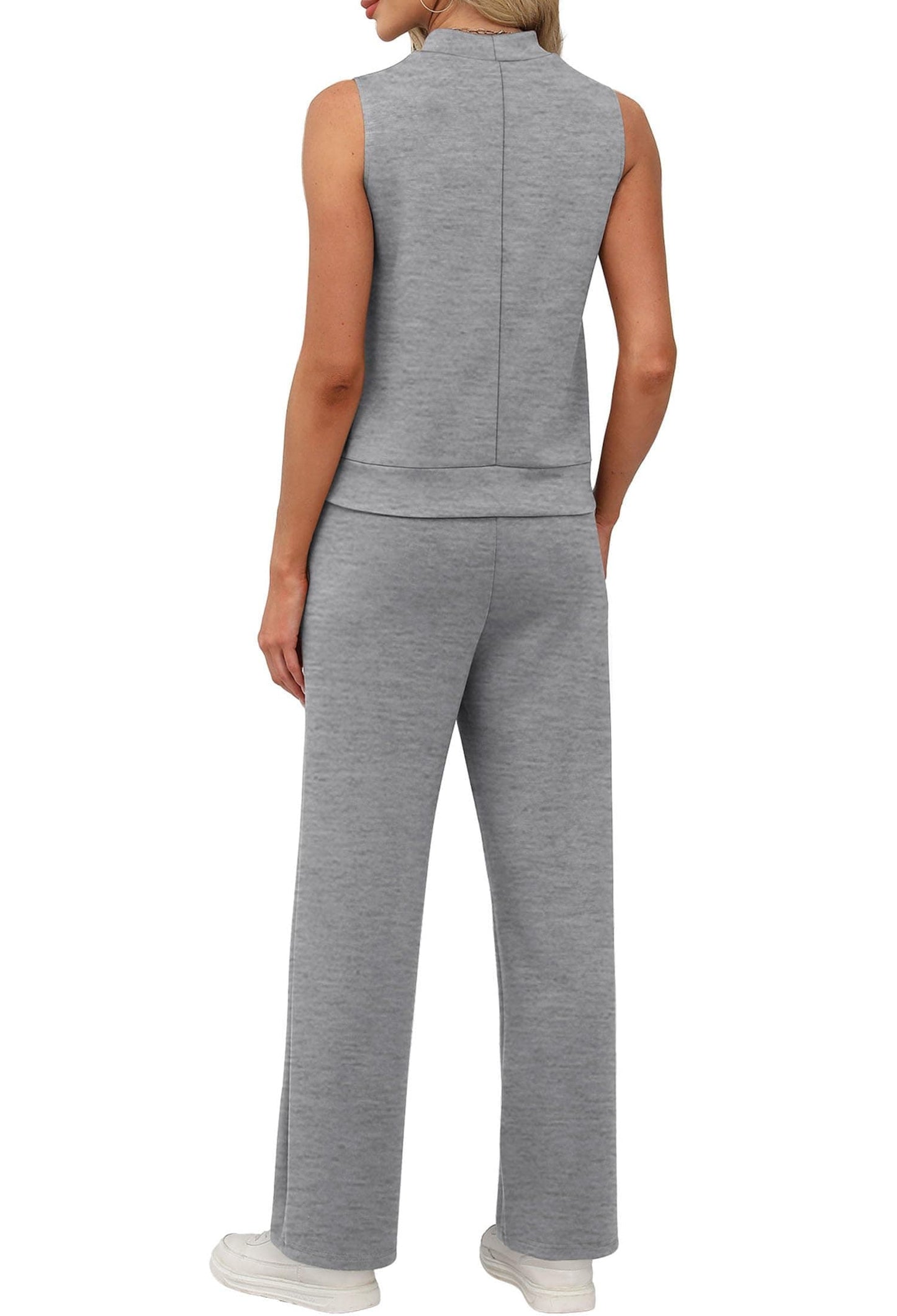 Mock Neck Wide Leg Lounge Set – Effortless Travel Outfit for Women The Nichole Collection