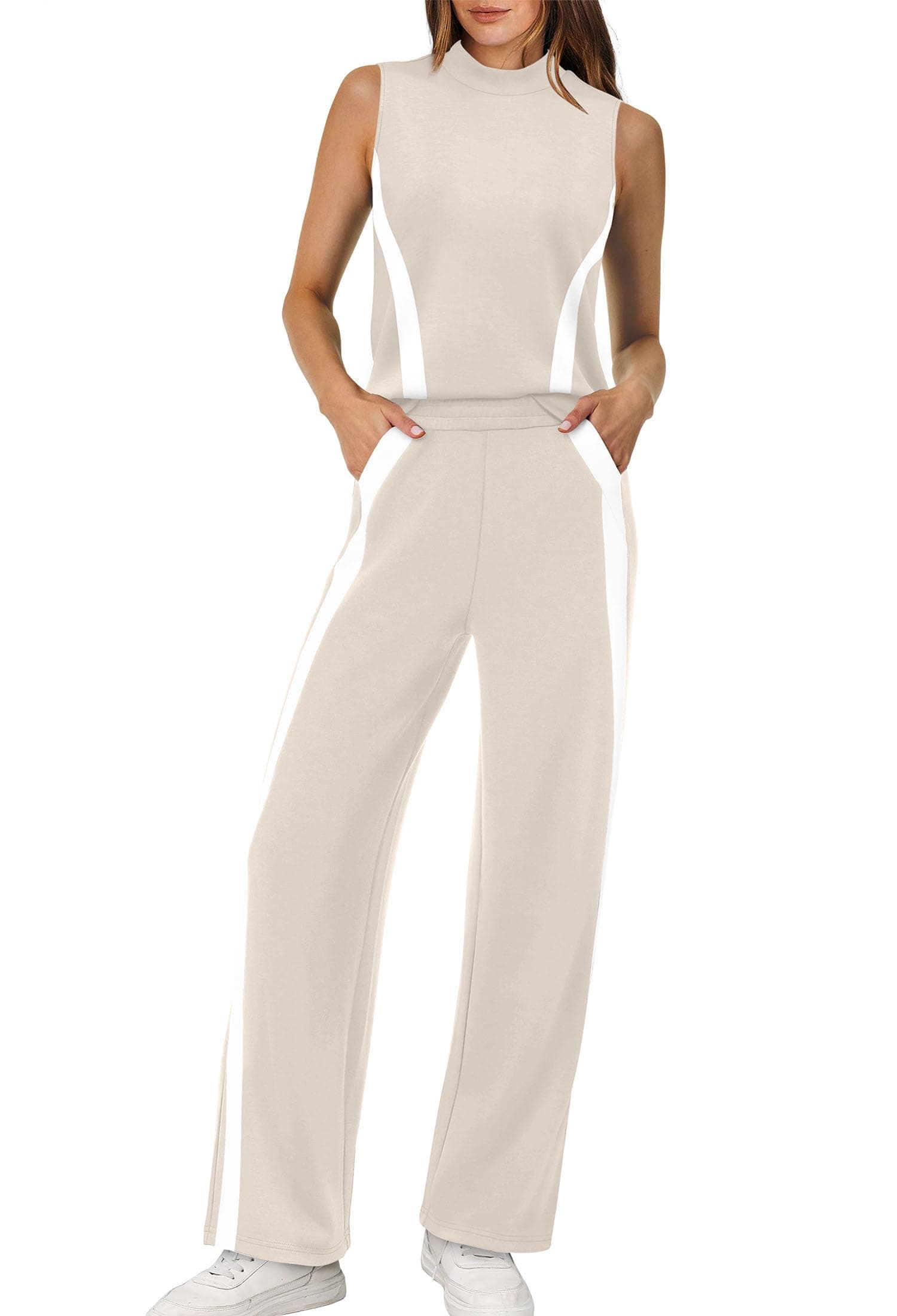 Mock Neck Wide Leg Lounge Set – Effortless Travel Outfit for Women The Nichole Collection