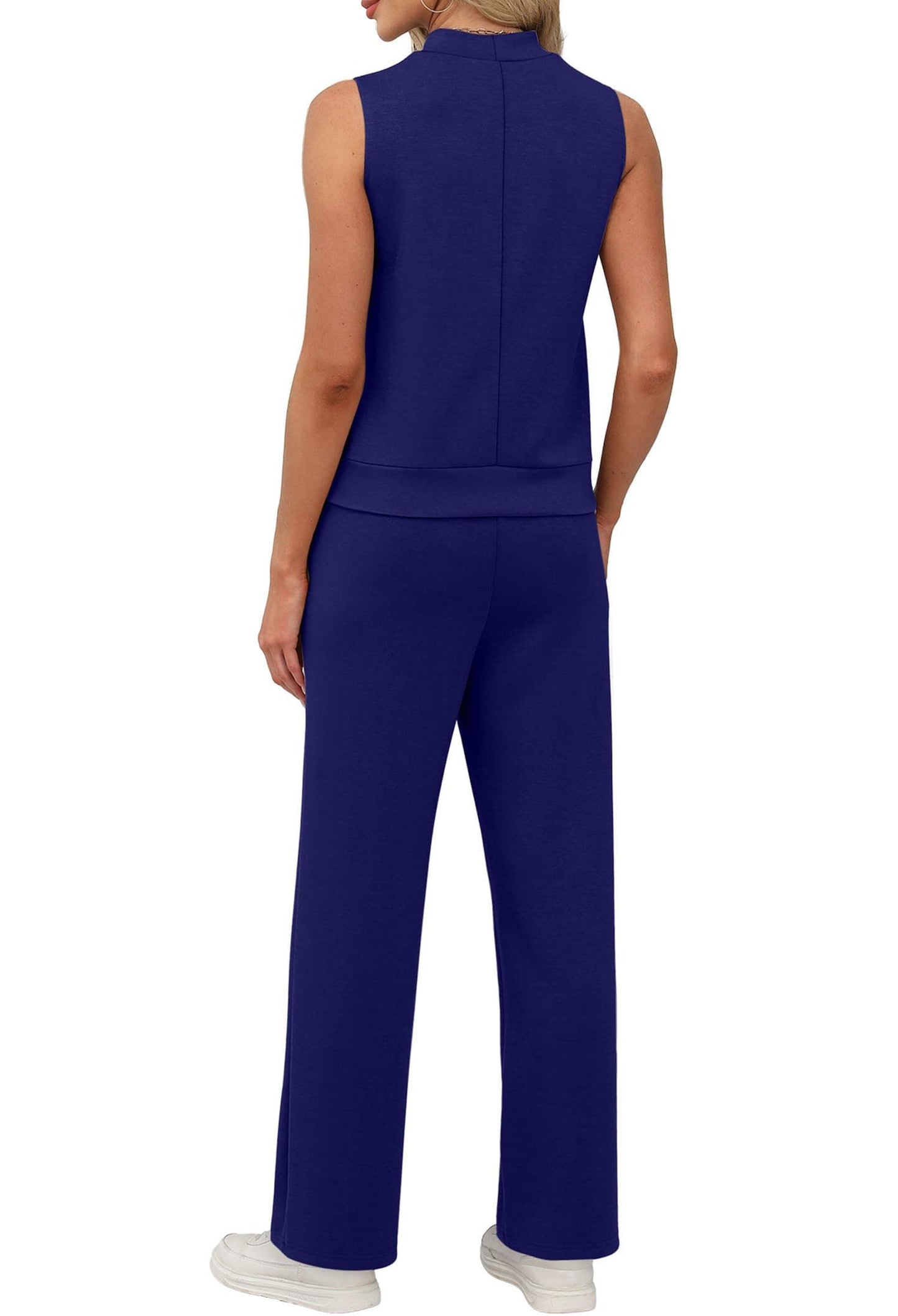 Mock Neck Wide Leg Lounge Set – Effortless Travel Outfit for Women The Nichole Collection