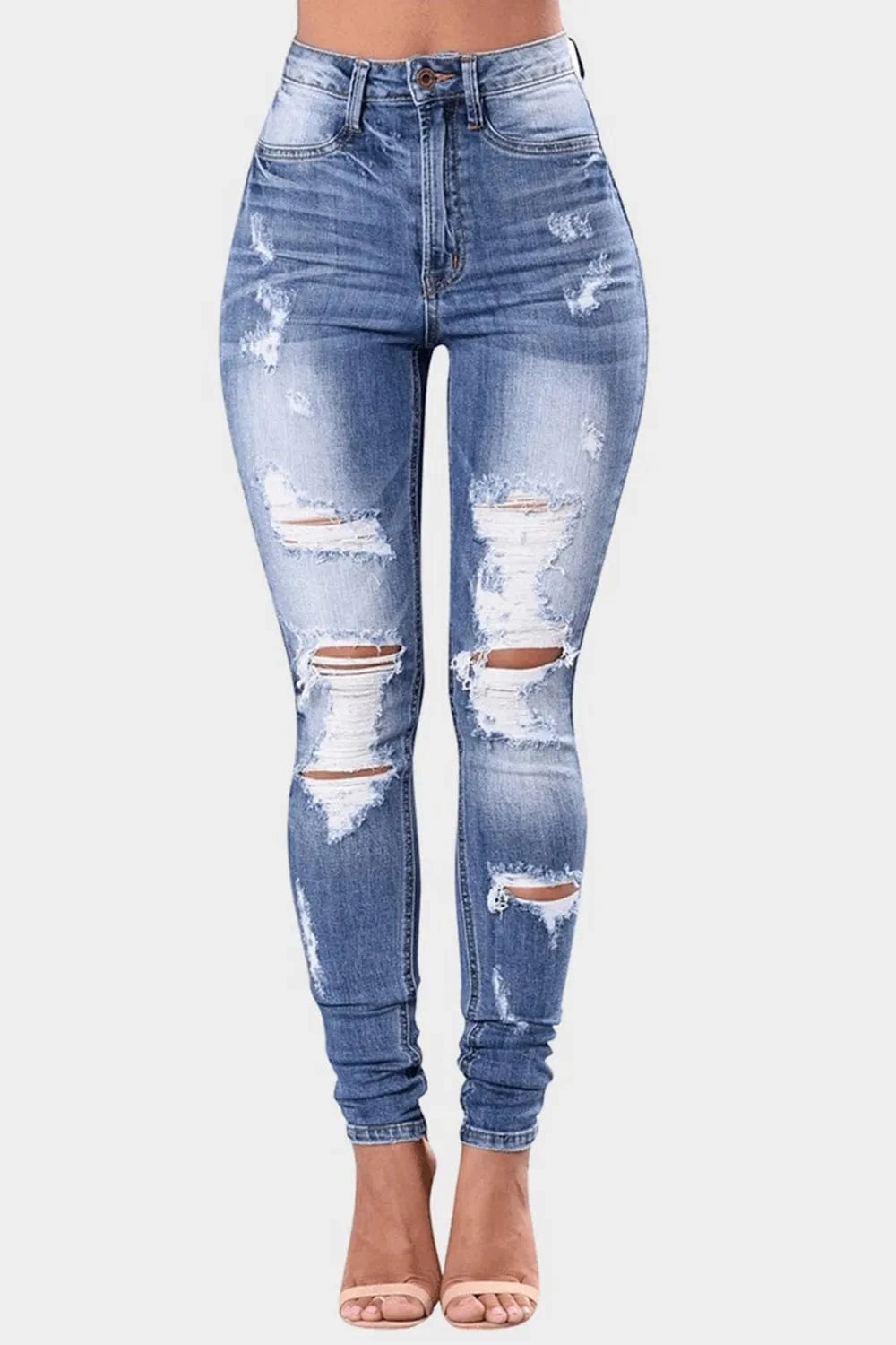 Nichole Distressed Skinny Jeans Plus Size The Nichole Collection