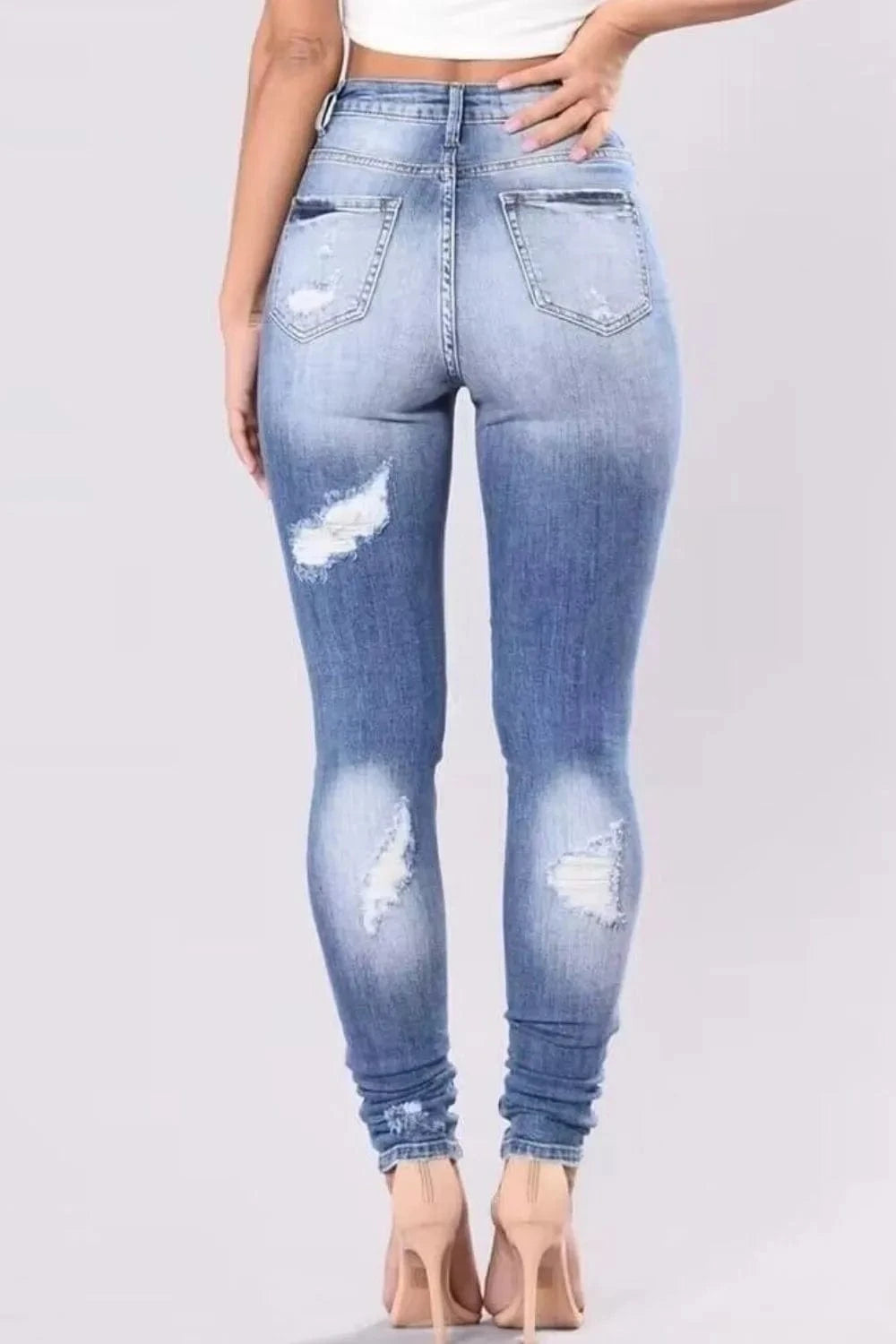 Nichole Distressed Skinny Jeans Plus Size The Nichole Collection