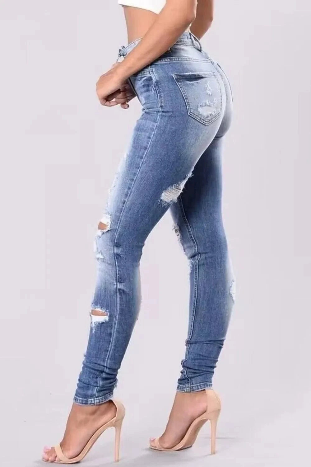 Nichole Distressed Skinny Jeans Plus Size The Nichole Collection