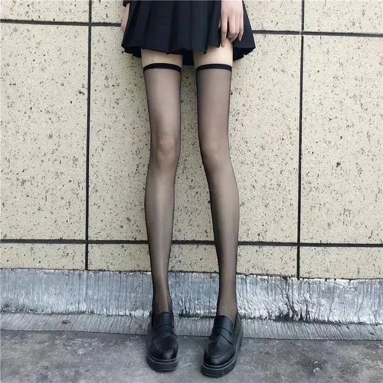 Nylon Fishnet Pantyhose with Floral Pattern Pantyhose 15 black stocking / one size Nylon