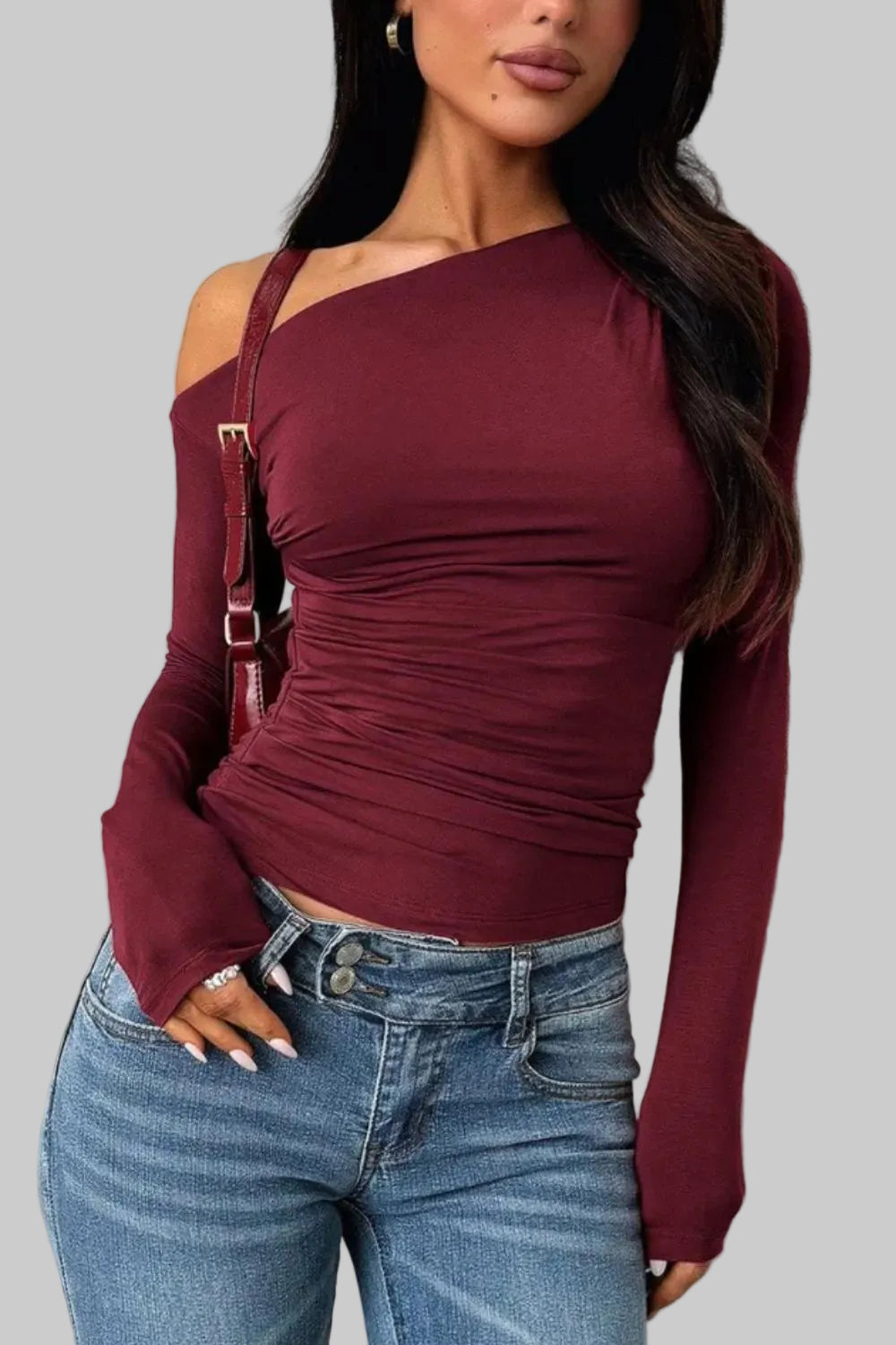 Off Shoulder Long Sleeve Top Shirts & Tops The Nichole Collection - Official Site