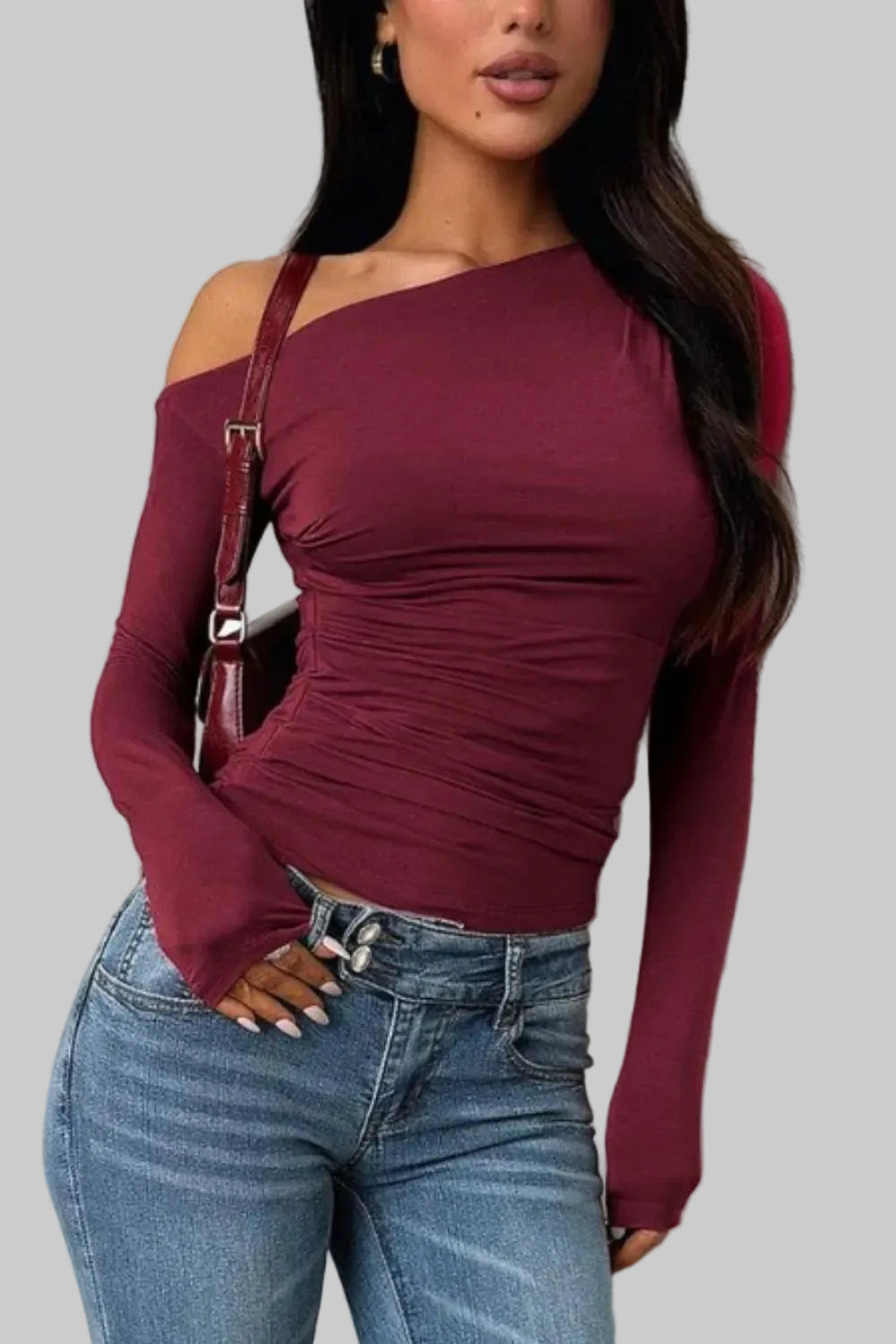 Off Shoulder Long Sleeve Top Shirts & Tops The Nichole Collection - Official Site
