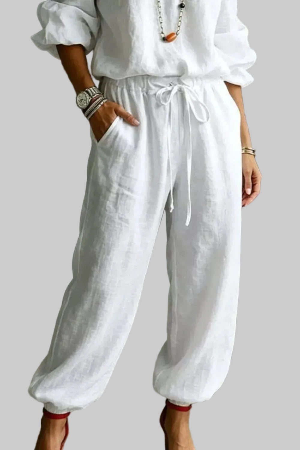 Off-Shoulder Top and Pants Set The Nichole Collection - Official Site