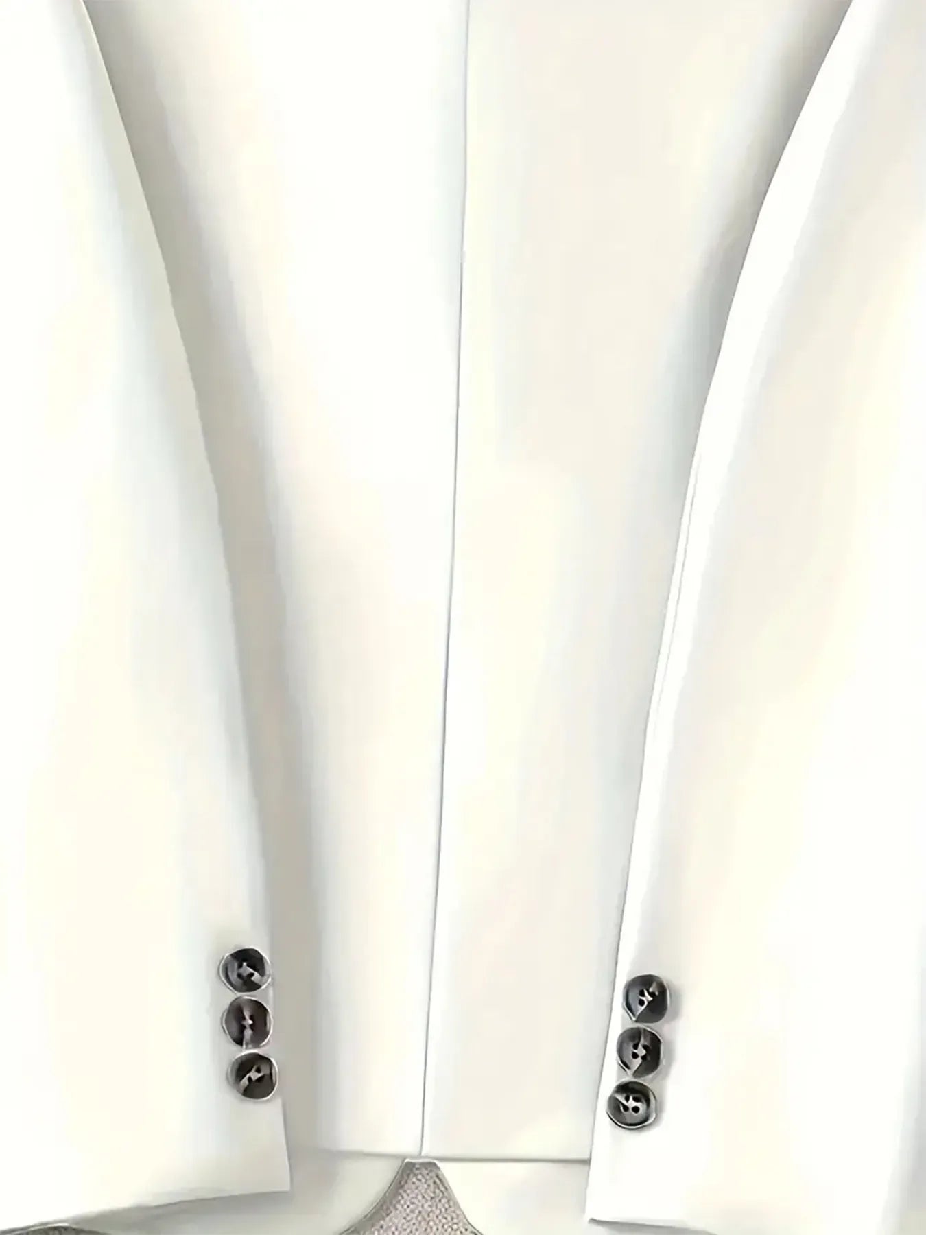 One-Button Blazer with Pockets - Blue / S