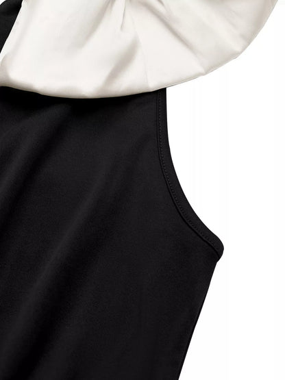One-Shoulder Bowknot Wide Leg Jumpsuit The Nichole Collection