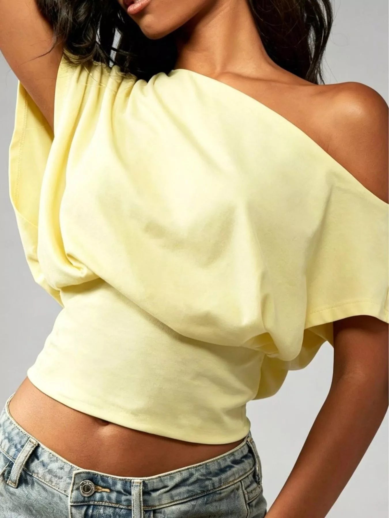 One Shoulder Crop T-Shirt The Nichole Collection - Official Site