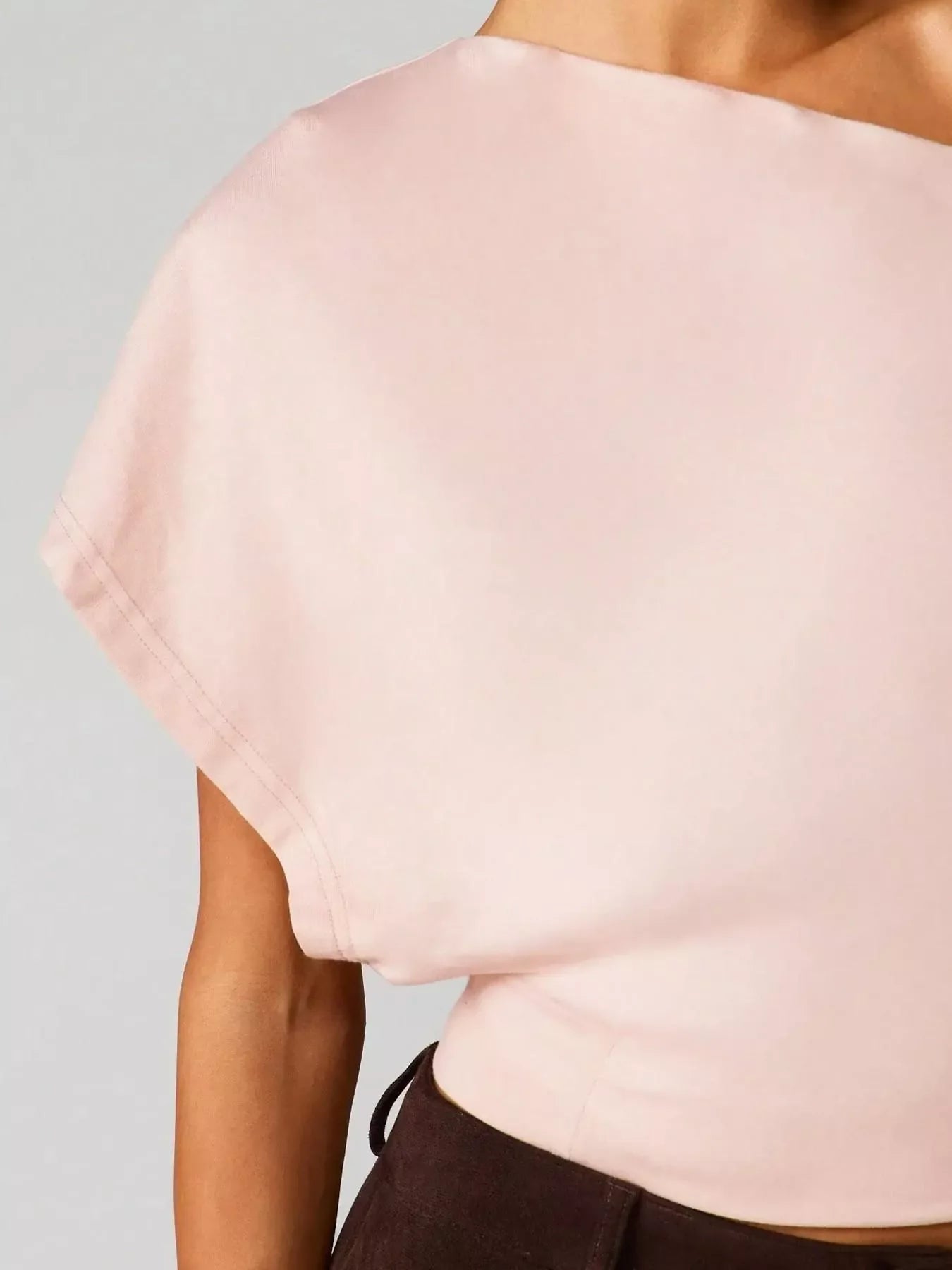 One Shoulder Crop T-Shirt The Nichole Collection - Official Site