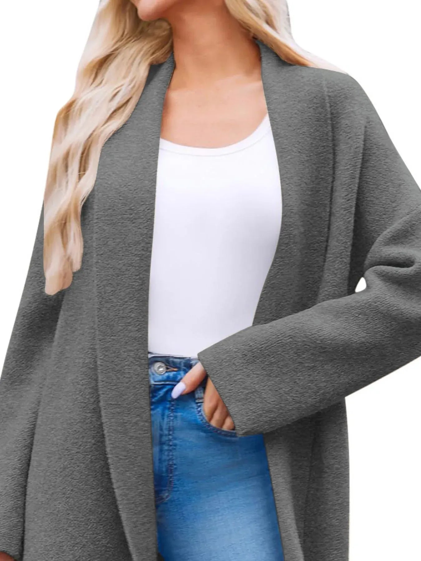 Open Front Longline Coat The Nichole Collection