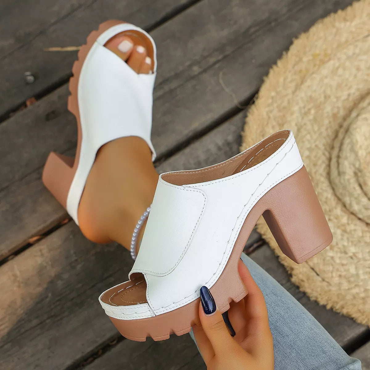 Open Toe Block Heels Sandals The Nichole Collection - Official Site