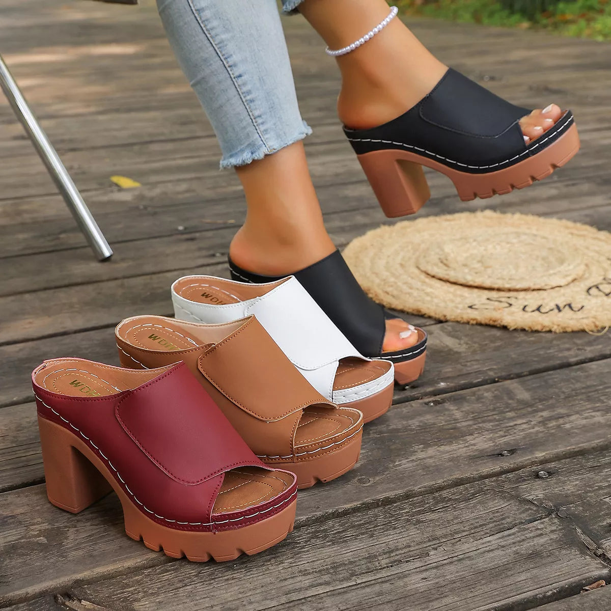 Open Toe Block Heels Sandals The Nichole Collection - Official Site
