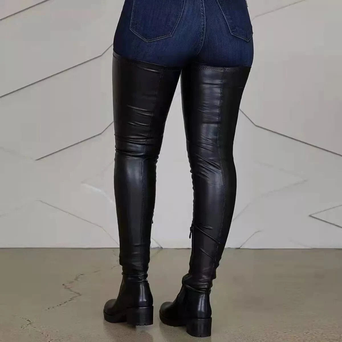 Over-the-Knee Block Heels Boots The Nichole Collection