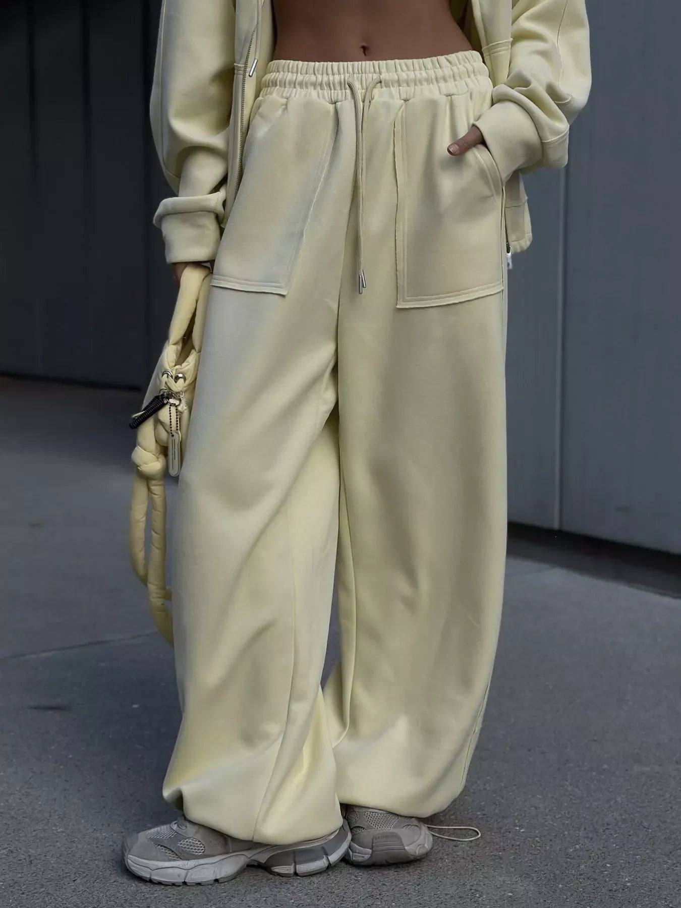 Oversized Zip-Up Hoodie and Wide-Leg Pants Set The Nichole Collection - Official Site